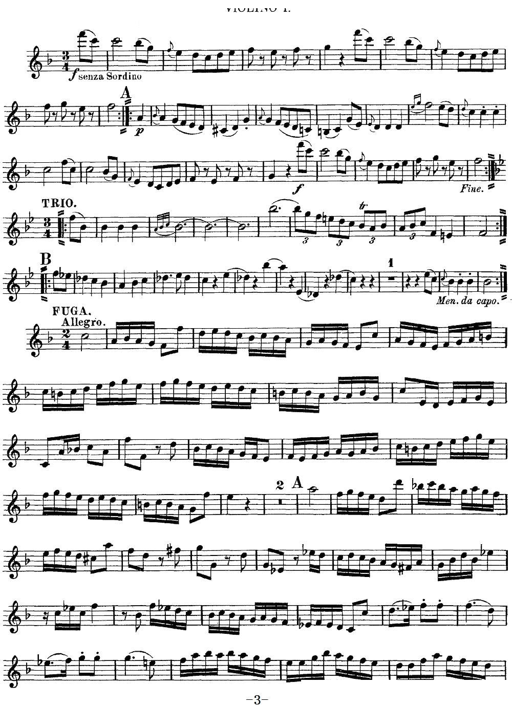 Mozart Quartet No 8 in F Major K 168 Violin 1(ʮ�ּ�����)3