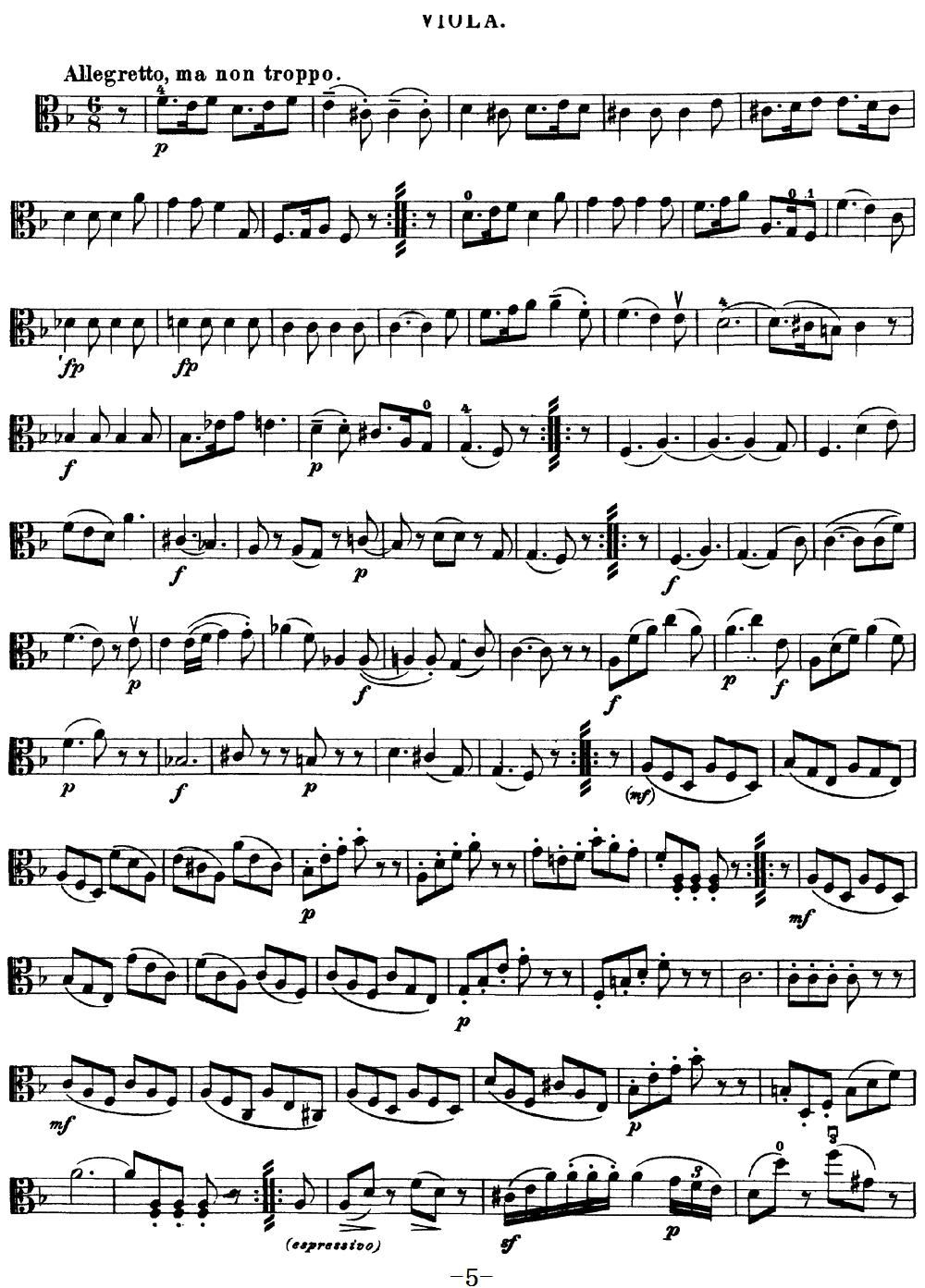 Mozart Quartet No 15 in D Minor K 421 Viola(ʮ�ּ�����)5