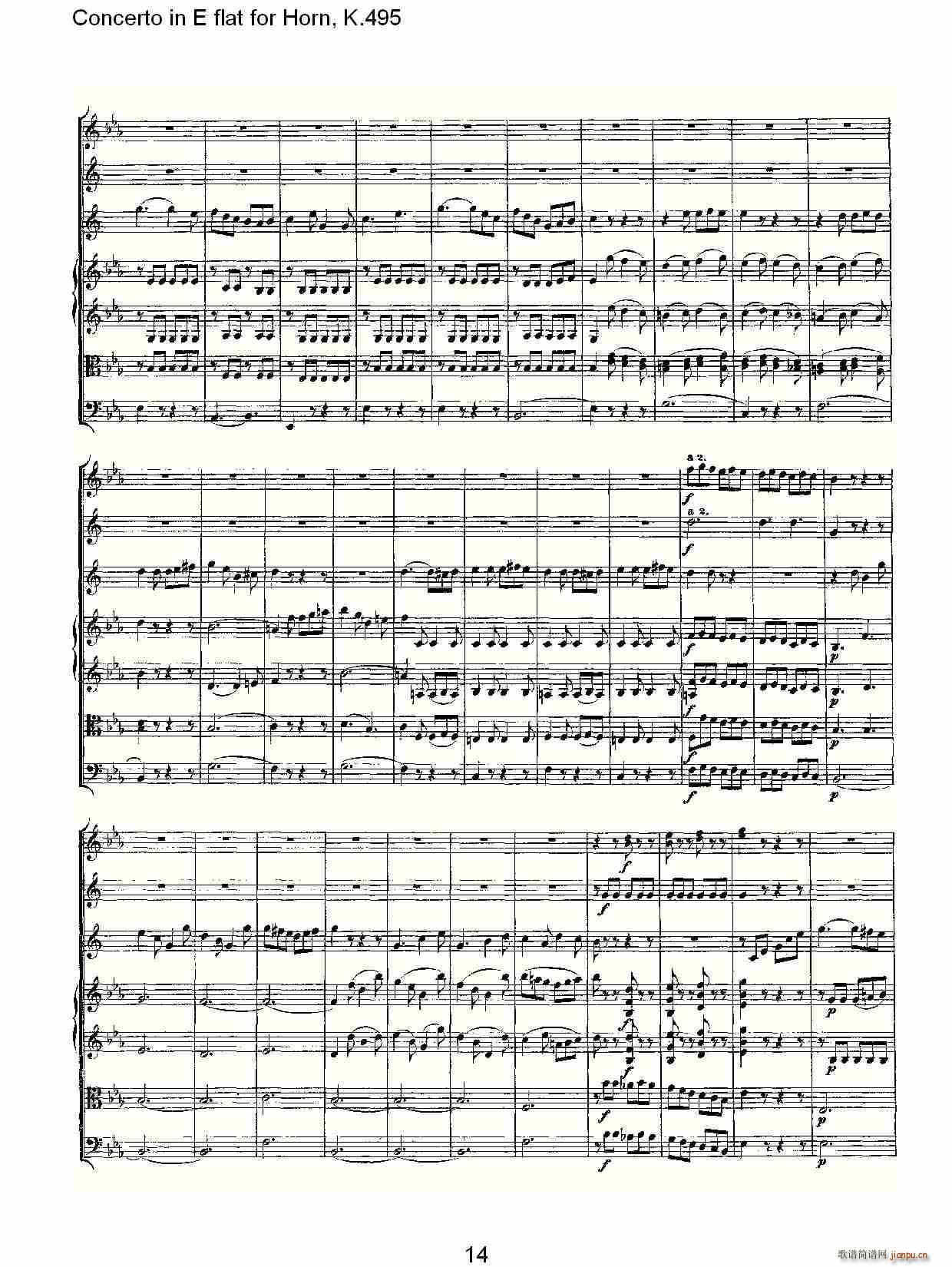 Concerto in E flat for Horn, K.495(ʮ�ּ�����)14