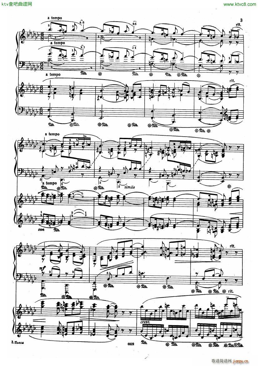 Guastavino Romance For 2 Pianos(����V)3