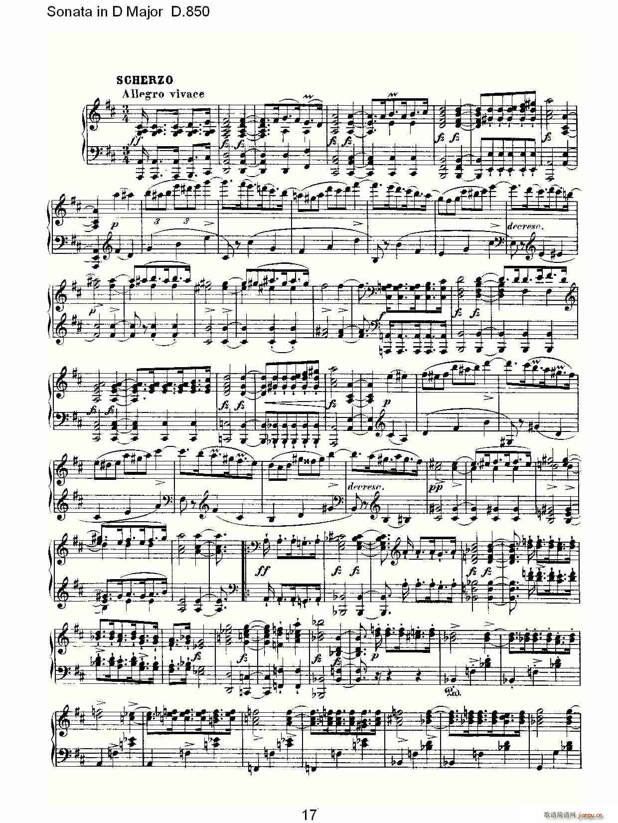 Sonata in D Major D.850(ʮ�ּ�����)17
