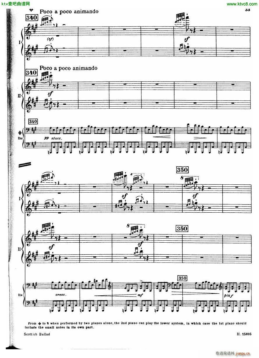 Britten Scottish Ballad op 26 arr for 2 pianos(����V)34