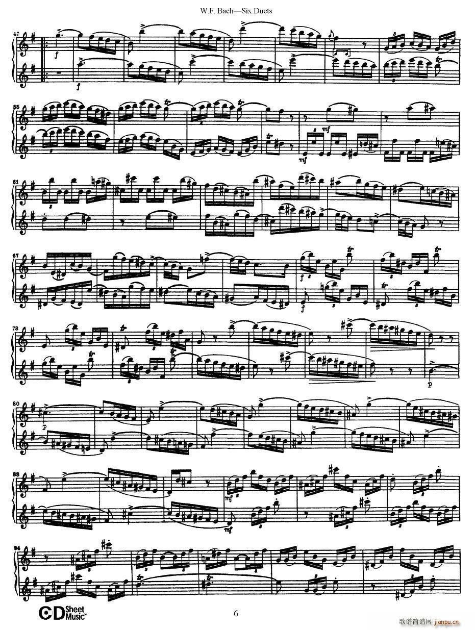 Six Duets 6�׶����� 1(���V)6