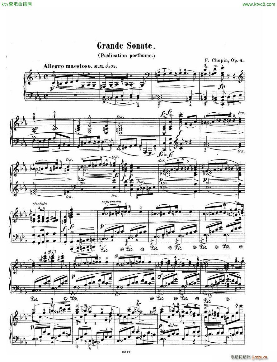 Chopin Sonata in C minor op 4(����V)1