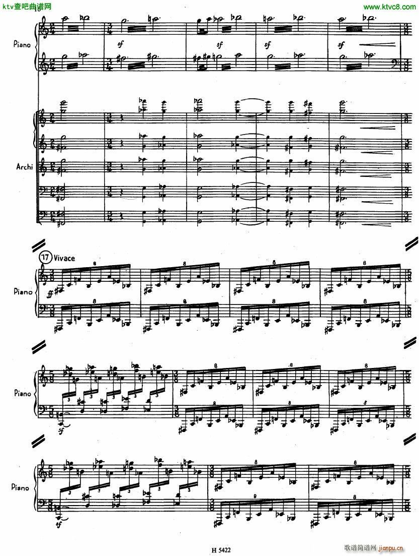 Fiser concerto da camera for piano full score(����V)14