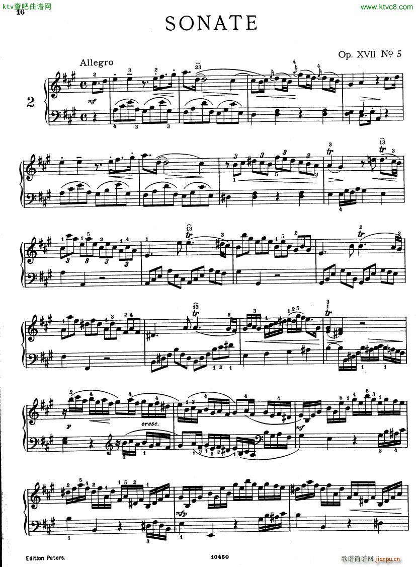 Bach JC op 17 no 5 Sonata(����V)1