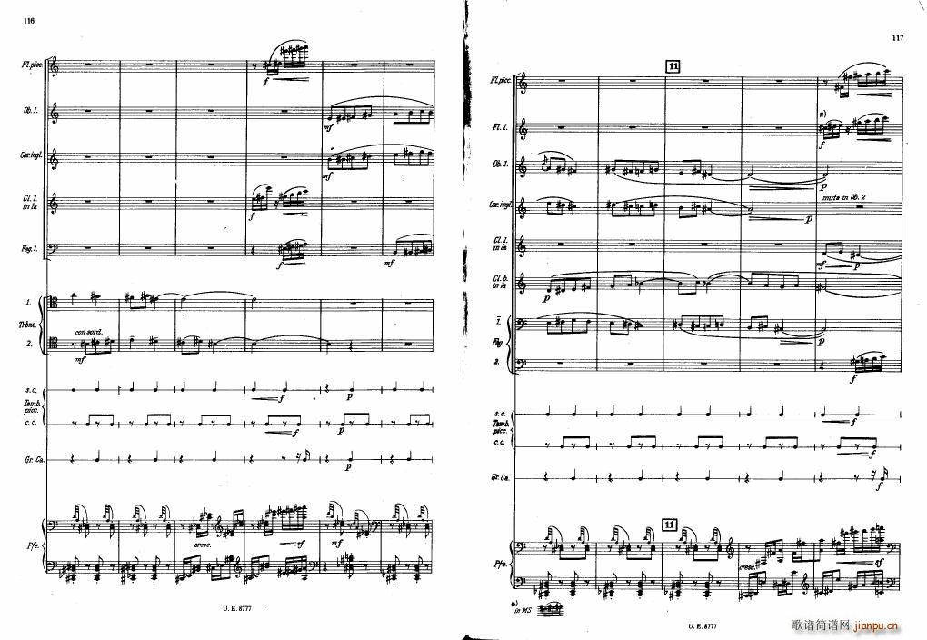 Bartok SZ 83 Piano Concerto No1 Full Score ��(����V)18
