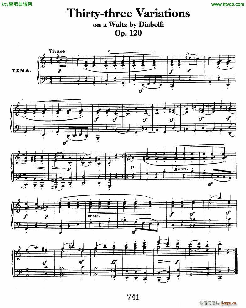 Beethoven op 120 Diabelli Variations(����V)1