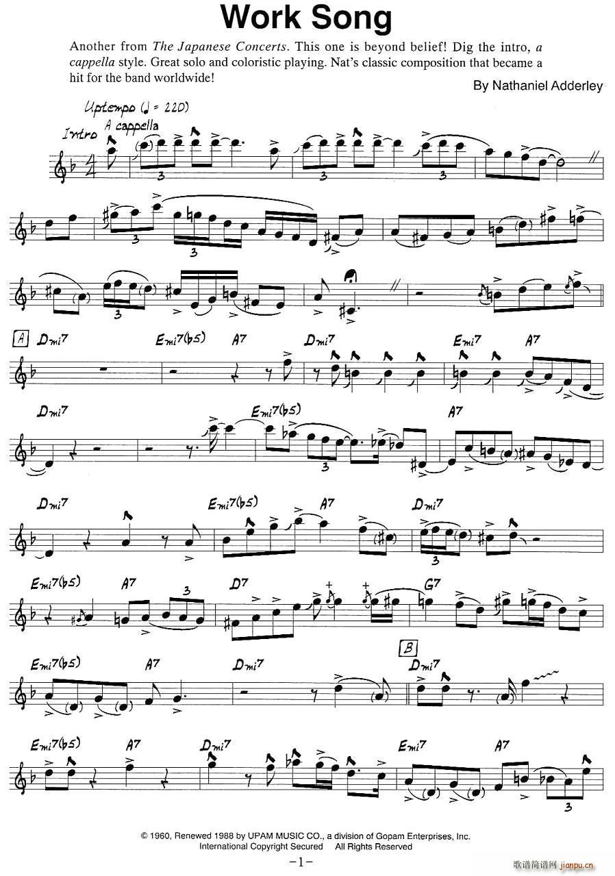 Work Song(���ָ��V)1