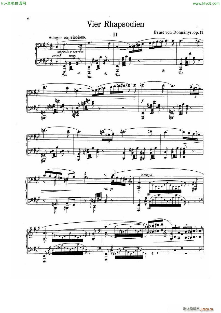 Dohn��nyi op 11 Four Rhapsodies(����V)18