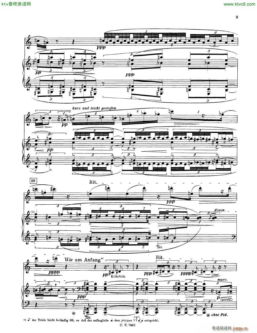 Berg op5 Vier St��cke f��r kl klavier(����V)10