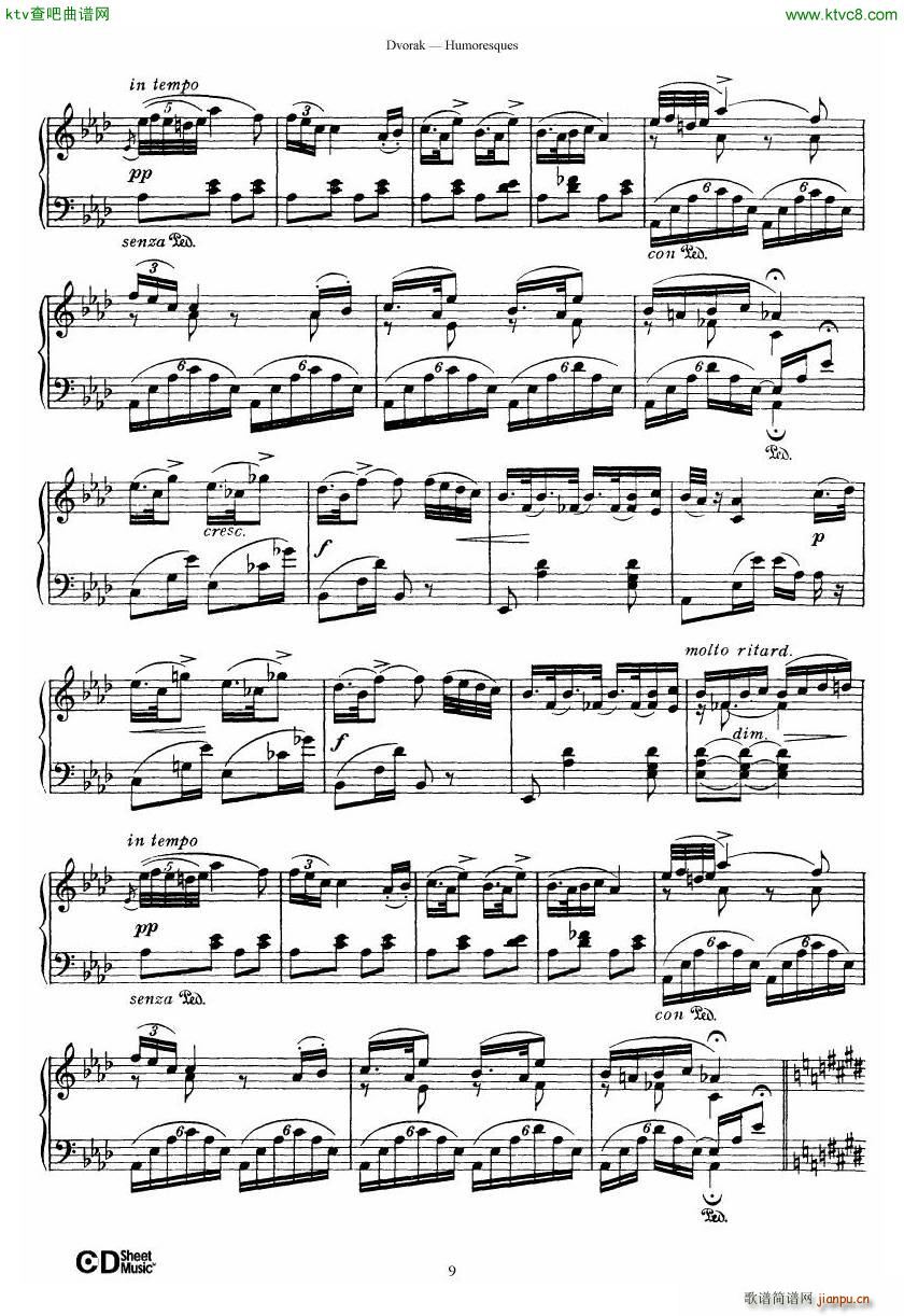 Dvor��k op 101 8 Humoresques(����V)9