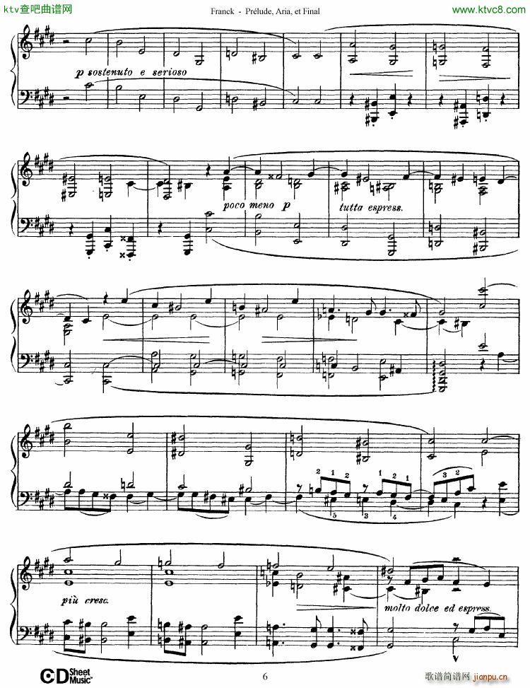 Franck Pr��lude Aria et Final(����V)6