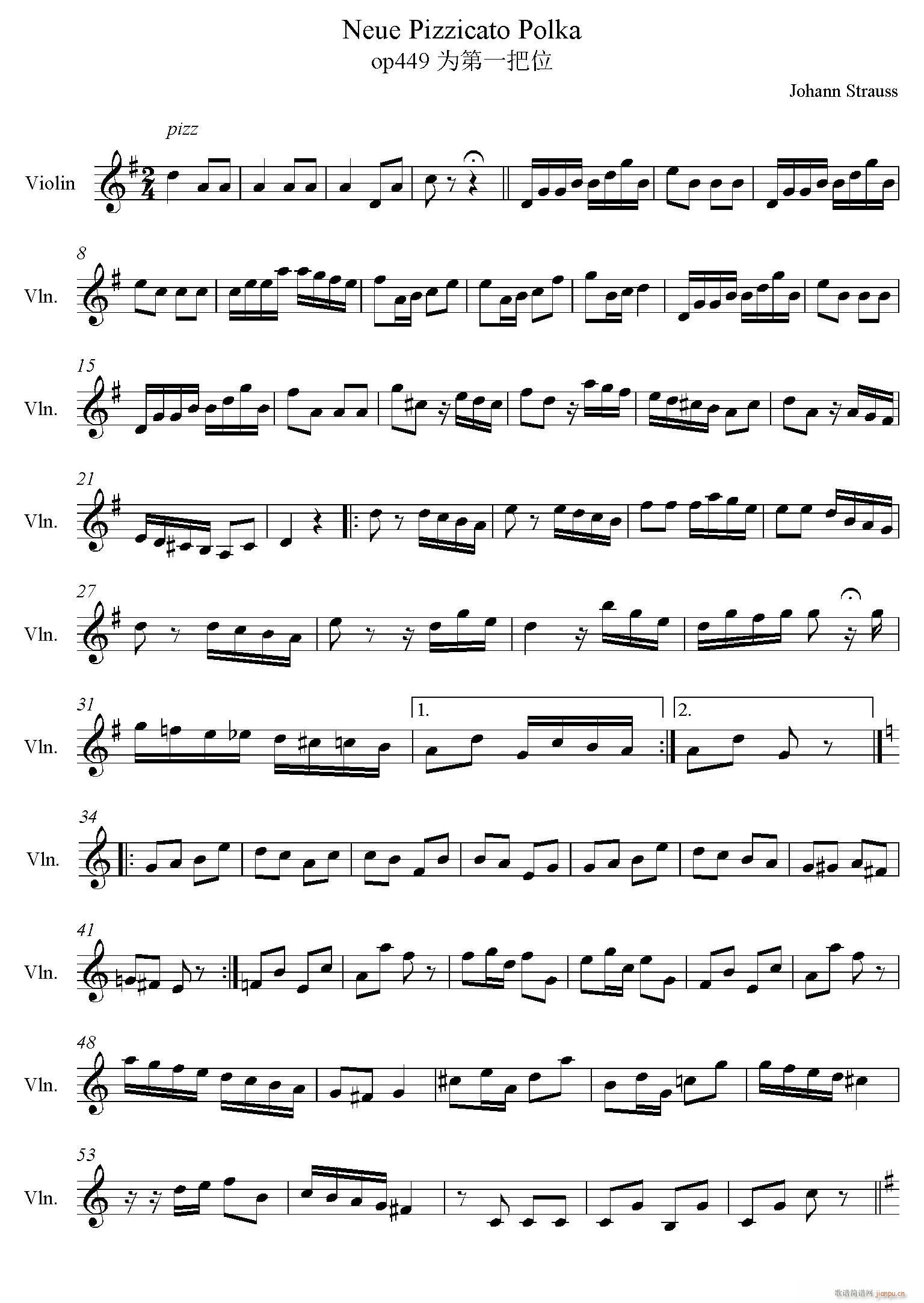 Neue Pizzicato Polka Op 449 ��?li��n)��Ҳ����?��һ��λ(С�����V)1