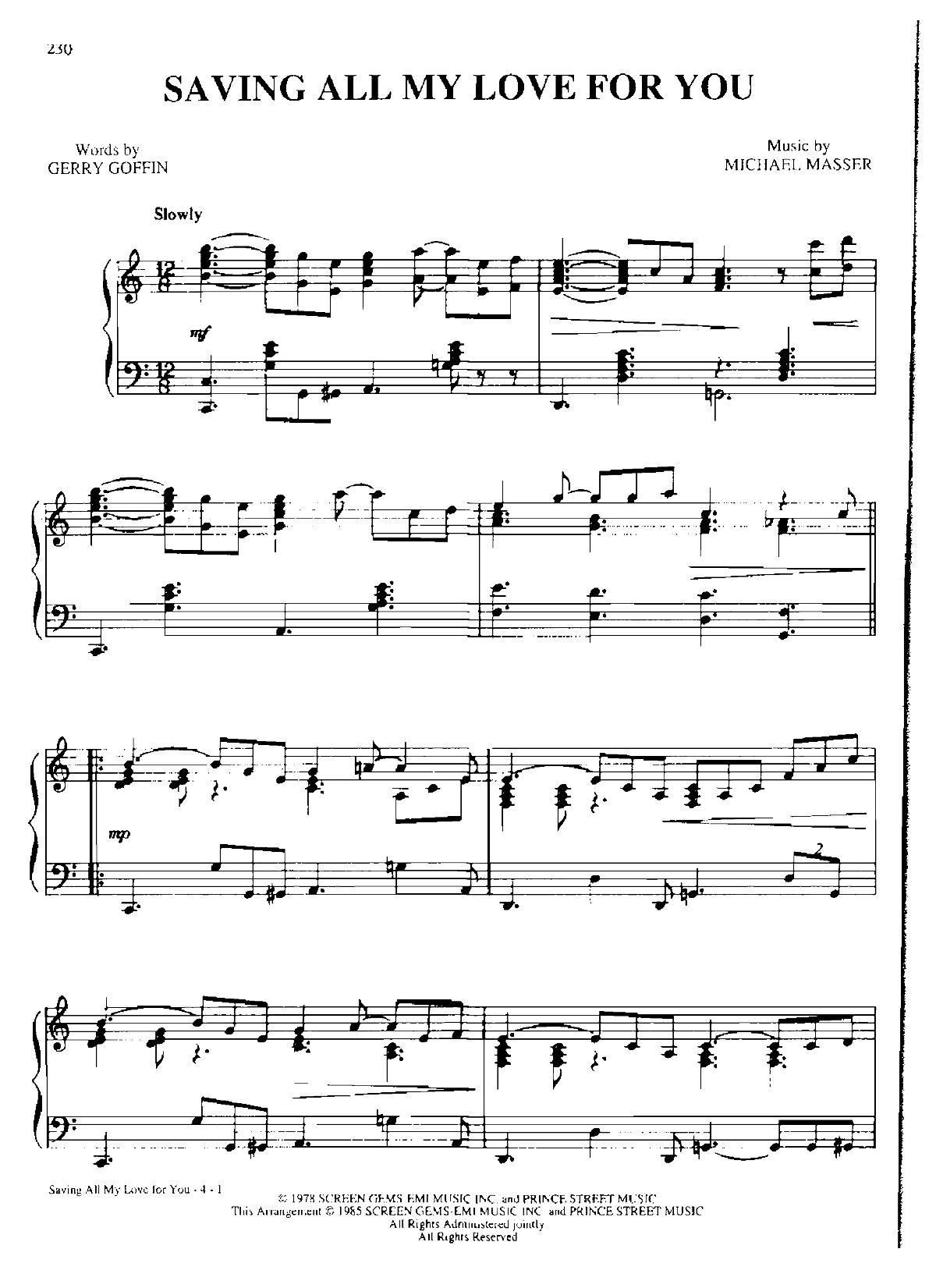 SAVING ALL MY LOVE FOR YOU Dan Coates �������{ ��(����V)1