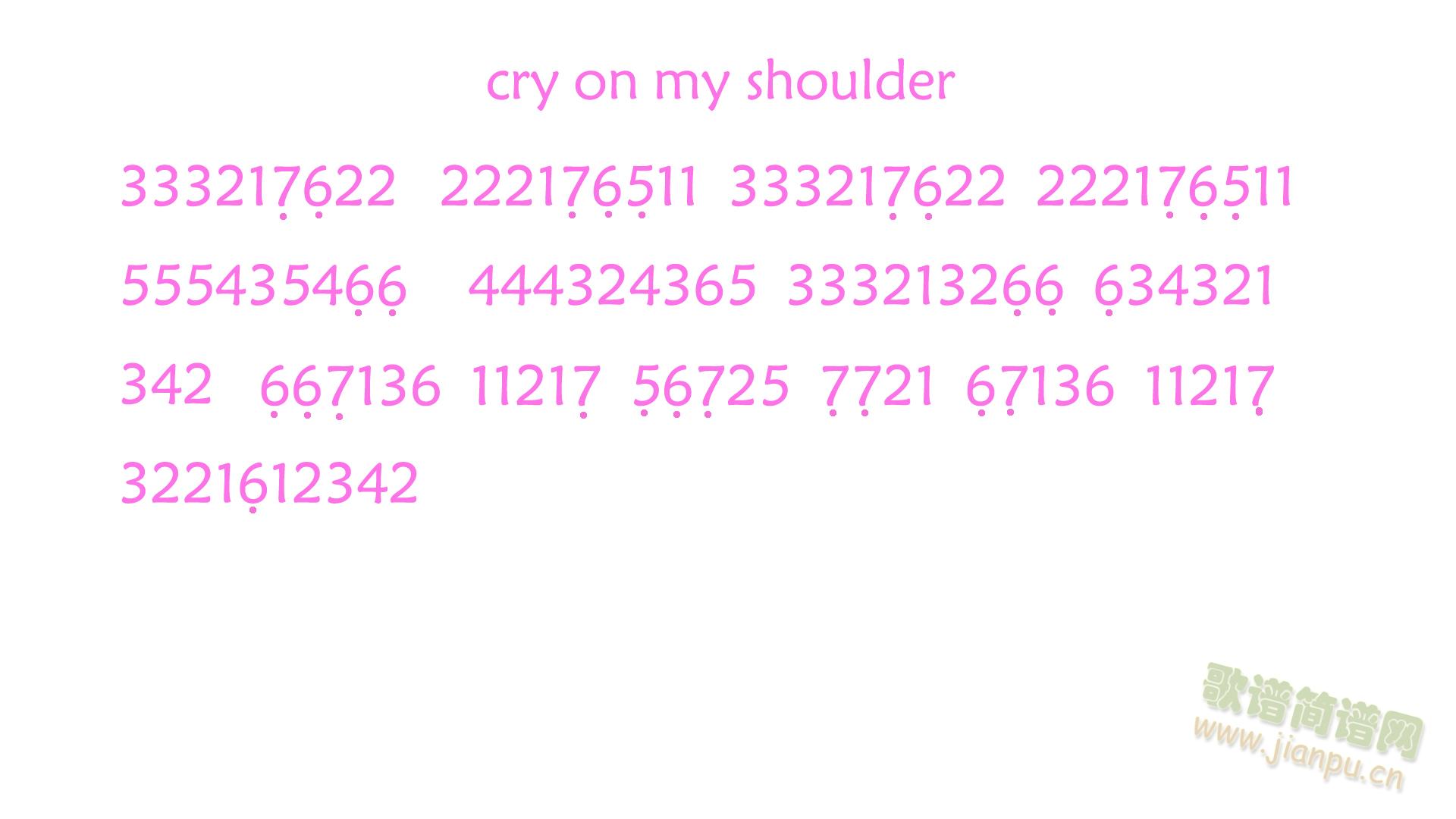 cry on my shoulder(ʮ�ּ�����)1